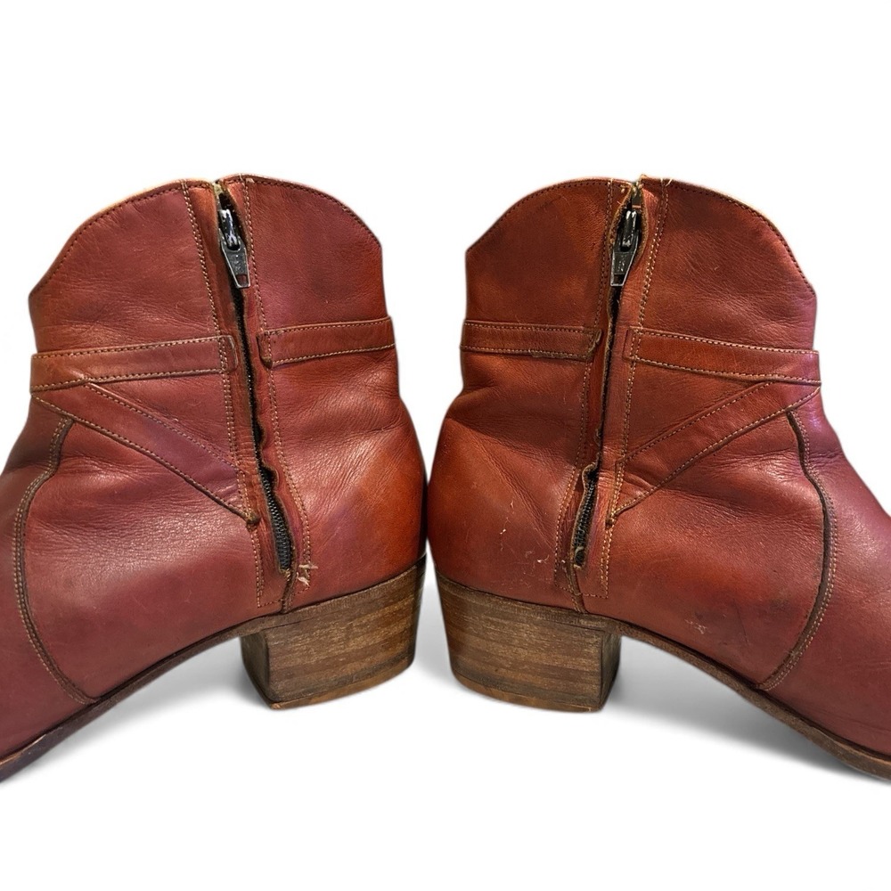 Vintage Florsheim Imperial Men's Leather Ankle Boots, Brown Men's – Size 9.5D - Picture 5 of 7